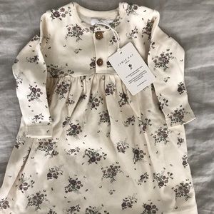 NWT Jamie Kay Organic Cotton Dress Rose Floral 0-3